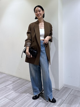「アイテム（テーラードジャケット）」を使った、ANNAさん（レディース・156cm・20代）の夏コーディネート