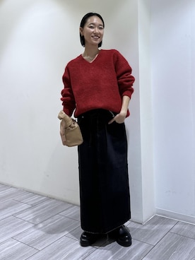 「ADAM ET ROPE'（アダムエロペ）のアイテム（ハンドバッグ）」を使った、ANNAさん（レディース・156cm）の秋コーディネート