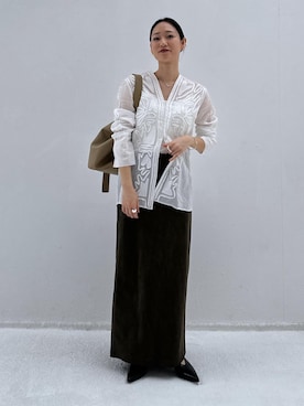 「オイリー」｜ANNAさん（レディース・156cm）の春コーディネート
