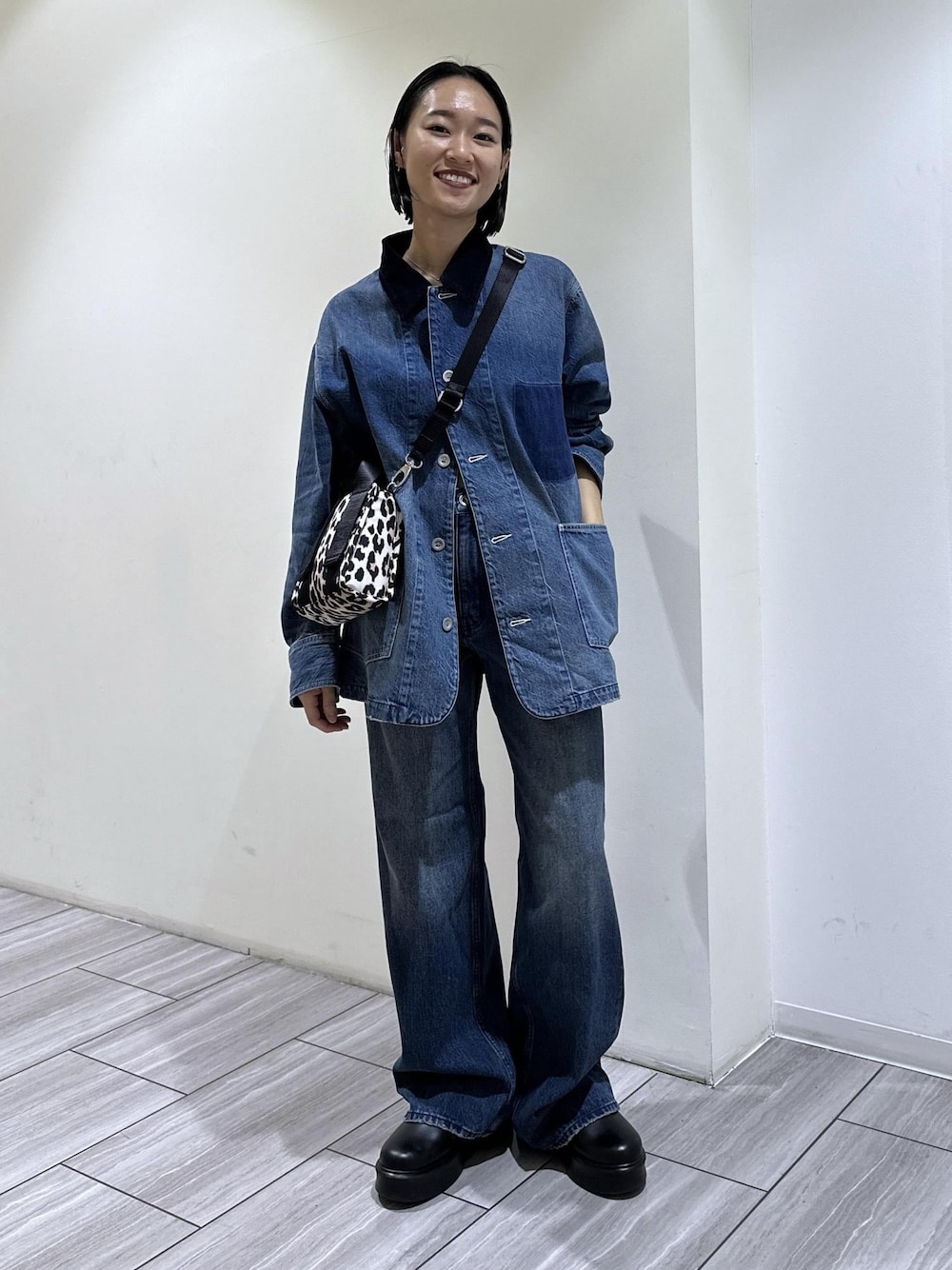 ADAM ET ROPÉ デニムカバーオール ADAM ET ROPE'｜【サステナブル】デニム&カツラギカバーオール