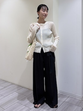 「EMOELLE（エモエレ）のアイテム」を使った、ANNAさん（レディース・156cm）の夏コーディネート