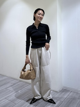 「アイテム（ポロシャツ）」を使った、ANNAさん（レディース・156cm・20代）の秋コーディネート