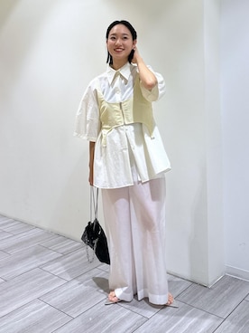 「SDGs」｜ANNAさん（レディース・156cm）の夏コーディネート