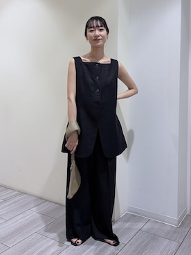 「EMOELLE（エモエレ）のアイテム」を使った、ANNAさん（レディース・156cm）の夏コーディネート