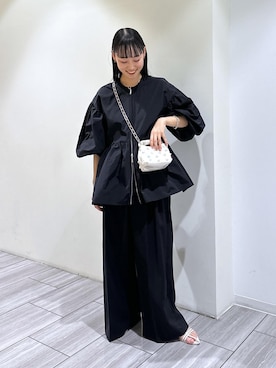 「SDGs」｜「アイテム（スラックス）」を使った、ANNAさん（レディース・156cm）の春コーディネート