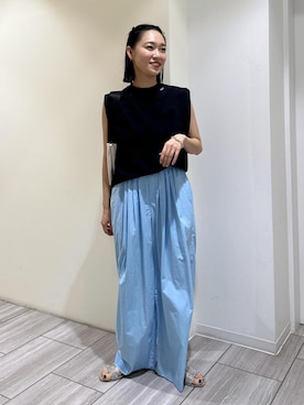 「SDGs」｜「アイテム（サンダル）」を使った、ANNAさん（レディース・156cm）の春コーディネート