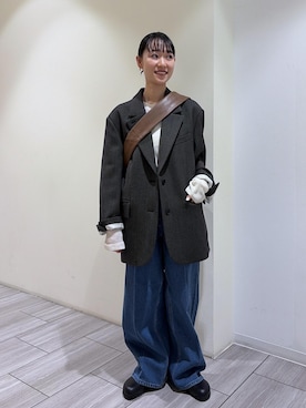 「EMOELLE（エモエレ）のアイテム」を使った、ANNAさん（レディース・156cm）の秋コーディネート