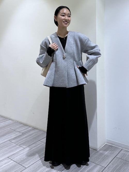 洗える】エッグブローチ付きペプラムカーディガン(カーディガン 洗える】エッグブローチ付きペプラムカーディガン(カーディガン