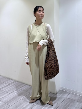 「アイテム（つなぎ/オールインワン）」を使った、ANNAさん（レディース・156cm）の夏コーディネート
