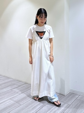 「SDGs」｜「アイテム（ワンピース/ドレス）」を使った、ANNAさん（レディース・156cm）の夏コーディネート
