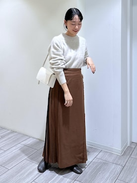 「SDGs」｜「アイテム（ブーツ）」を使った、ANNAさん（レディース・156cm）の秋コーディネート
