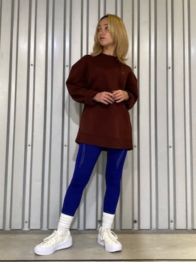 「adidas by Stella McCartney（アディダスバイステラマッカートニー）のアイテム（スウェット）」を使った、MIさん（レディース・153cm）の秋コーディネート