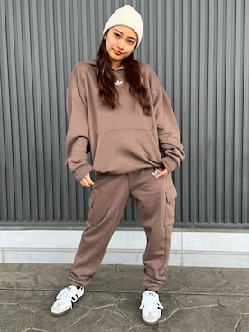 「サンバ」｜「アイテム（帽子）」を使った、MSさん（レディース・156cm）の冬コーディネート