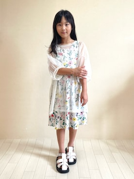 「Samansa Mos2（サマンサ モスモス）のアイテム」を使った、erieriさん（キッズ・132cm）の夏コーディネート