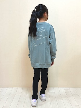 「devirock（デビロック）のアイテム（スウェット）」を使った、erieriさん（キッズ・134cm）の秋コーディネート