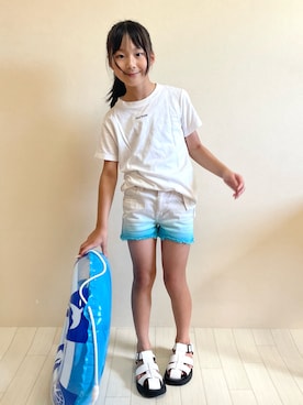 「SHIPS any（シップス エニィ）のアイテム」を使った、erieriさん（キッズ・132cm）の夏コーディネート