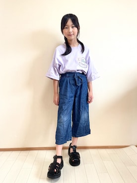「シンフルコーデ」｜erieriさん（キッズ・132cm）の夏コーディネート