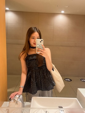 「アイテム（スウェットパンツ）」を使った、miwachika1124さん（レディース・160cm）の夏コーディネート