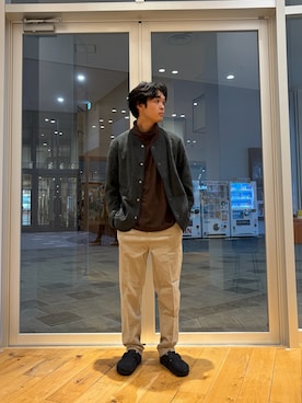 「DANTON（ダントン）のアイテム（トップス）」を使った、大樹さん（メンズ・170cm）の秋コーディネート