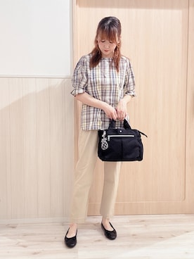 「SHOO・LA・RUE（シューラルー）のアイテム（チャーム）」を使った、モカさん（レディース・162cm）の秋コーディネート