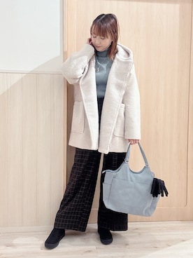 「アイテム（手袋）」を使った、モカさん（レディース・162cm）の秋コーディネート