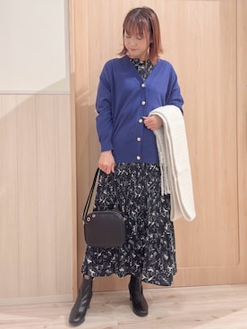 「SHOO・LA・RUE（シューラルー）のアイテム（ブーツ）」を使った、モカさん（レディース・162cm）の秋コーディネート