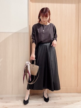 「SHOO・LA・RUE（シューラルー）のアイテム」を使った、モカさん（レディース・162cm）の秋コーディネート
