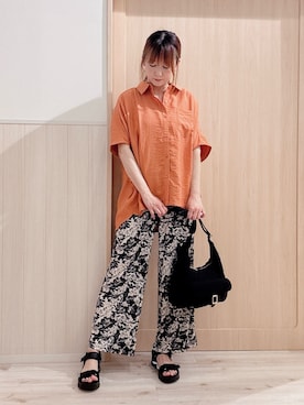 「DRESKIP（ドレスキップ）の【S-LL】デコルテラインをきれいに魅せる ラメテレコタンクトップ（タンクトップ）」を使った、モカさん（レディース・162cm）の夏コーディネート