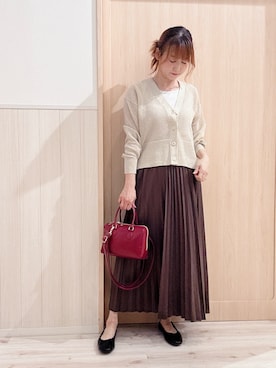 「アイテム（タンクトップ）」を使った、モカさん（レディース・162cm）の秋コーディネート