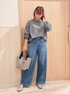 「ワイドシルエット」｜モカさん（レディース・162cm）の秋コーディネート