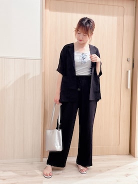 「夏」｜「アイテム（ジャケット/アウター）」を使った、モカさん（レディース・162cm）の夏コーディネート