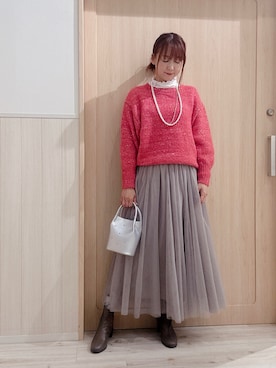 「おでかけコーデ」｜モカさん（レディース・162cm）の冬コーディネート