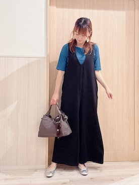 「アイテム（サロペット/オーバーオール）」を使った、モカさん（レディース・162cm）の秋コーディネート