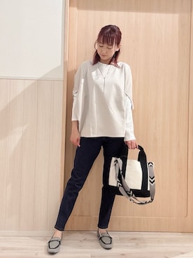 「アイテム（その他小物、ベージュ系）」を使った、モカさん（レディース・162cm）の冬コーディネート