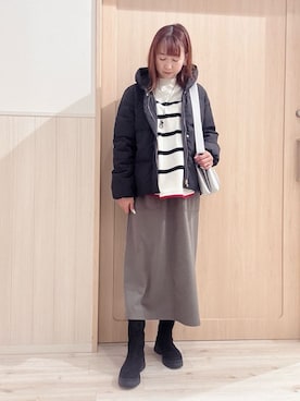 「DRESKIP（ドレスキップ）のアイテム」を使った、モカさん（レディース・162cm）の冬コーディネート