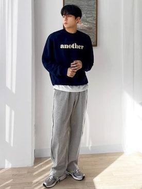 「NOWLE（ノウル）のアイテム」を使った、NOWLEさん（メンズ・172cm）の春コーディネート