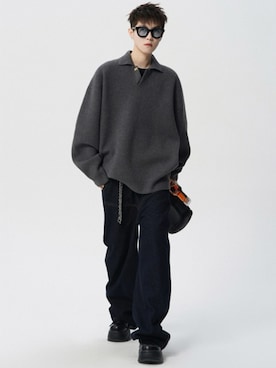 「NOWLE（ノウル）のアイテム」を使った、NOWLEさん（メンズ・172cm）の冬コーディネート