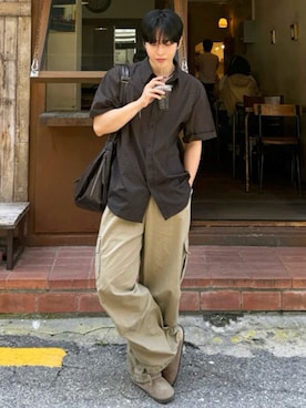 「NOWLE（ノウル）のアイテム」を使った、NOWLEさん（メンズ・174cm）の夏コーディネート