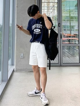 「NOWLE（ノウル）のアイテム」を使った、NOWLEさん（メンズ・176cm）の夏コーディネート