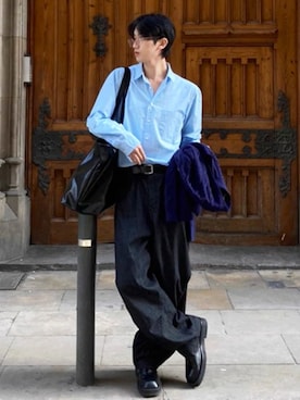 「NOWLE（ノウル）のアイテム」を使った、NOWLEさん（メンズ・176cm）の春コーディネート