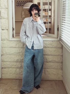 「NOWLE（ノウル）のアイテム」を使った、NOWLEさん（メンズ・175cm）の春コーディネート