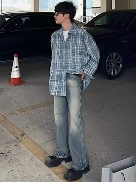 「NOWLE（ノウル）のアイテム」を使った、NOWLEさん（メンズ・178cm）の春コーディネート