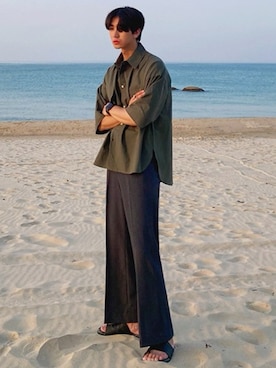 「NOWLE（ノウル）のアイテム」を使った、NOWLEさん（メンズ・174cm）の夏コーディネート