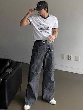 「NOWLE（ノウル）のアイテム」を使った、NOWLEさん（メンズ・171cm）の夏コーディネート
