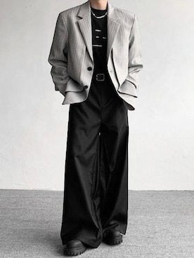 「NOWLE（ノウル）のアイテム」を使った、NOWLEさん（メンズ・172cm）の春コーディネート