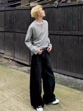 「NOWLE（ノウル）のアイテム」を使った、NOWLEさん（メンズ・171cm）の夏コーディネート