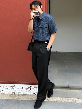 「NOWLE（ノウル）のアイテム」を使った、NOWLEさん（メンズ・173cm）の夏コーディネート