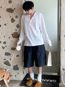 「NOWLE（ノウル）のアイテム」を使った、NOWLEさん（メンズ・171cm）の夏コーディネート