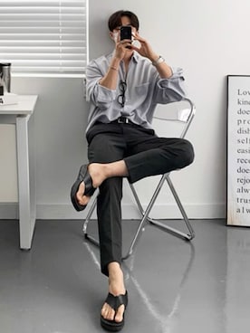 「NOWLE（ノウル）のアイテム」を使った、NOWLEさん（メンズ・175cm）の夏コーディネート