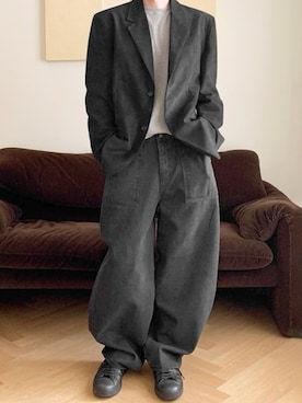 「NOWLE（ノウル）のアイテム」を使った、NOWLEさん（メンズ・177cm）の冬コーディネート